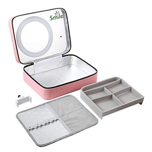 All-in-one Kosmetik Box, 3 Farbe led-Ring licht Make-up Spiegel Telefon Clip Halter Make-up Tools organisator Fall für live-Streaming Selfie -