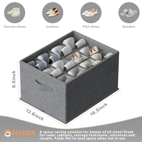 Shoe Organizer for Closet - Fits 24 Pairs (2 Pack)