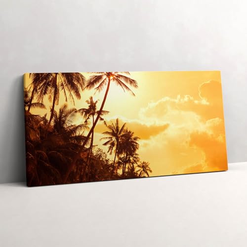 Tableaux 120x60cm Palmiers ensoleillés Wallfluent Murale Peinte