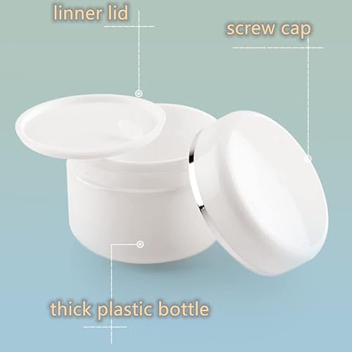 Miniatura 6 de Recipientes de plástico vacíos para artículos de tocador, frascos de muestra pequeños con tapa de rosca de borde plateado, tamaño de viaje,