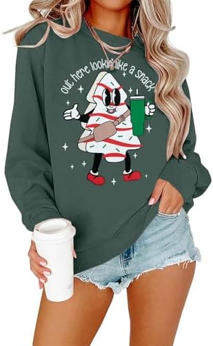 Christmas Sweatshirt Women Out Here Looking Like A Snack Shirt Fa...
