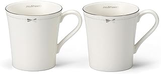 ジルスチュアート(JILL STUART) ペア マグカップ 310cc ホワイト リボン柄 おしゃれ かわいい 2個セット 日本製 ギフト箱入り 41635-33350