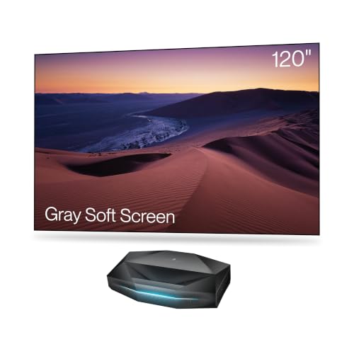 Image of AWOL Aetherion Pro 4K 3D ultra short throw projector & 120 inch Gray Projector Screen Bundle (Aetherion Pro & MW-G120)