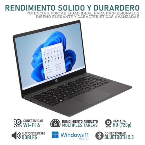 Image of HP Laptop 245 G10 AMD Ryzen 3 7330U 8GB RAM 256GB SSD 14 inch Windows 11 Home Spanish Keyboard