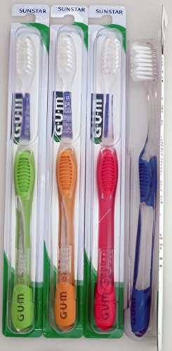 GUM MicroTip Toothbrush - 475 Compact, Ultra Soft by GUM (Pack of 3)