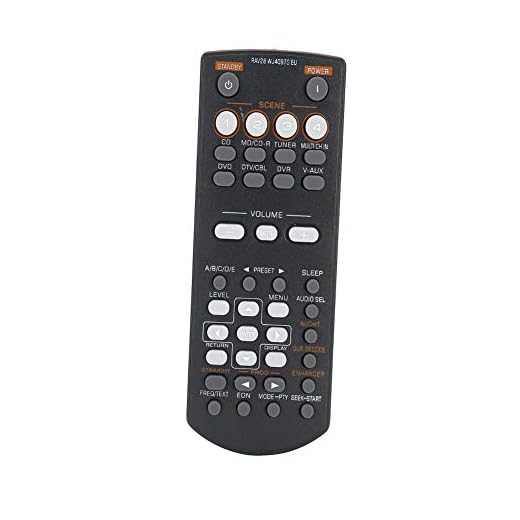 Annadue Universell fjärrkontroll, ersättningsfjärrkontroll för DVD-video till RAV250 RX-V365 RX-V361, för Yamaha RAV28 RAV34. (svart)