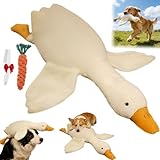 CKryzillix Large Plush White Duck Dog Toy, White Duck Dog Toys Realistic Goose...
