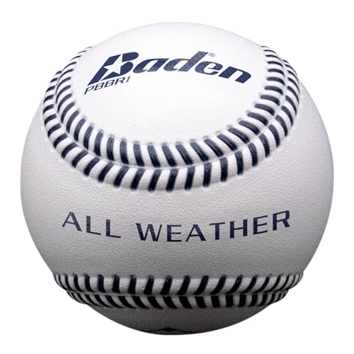 Baden | All-Weather Ballistic 1-Piece Water Proof Practice Baseballs | One Dozen