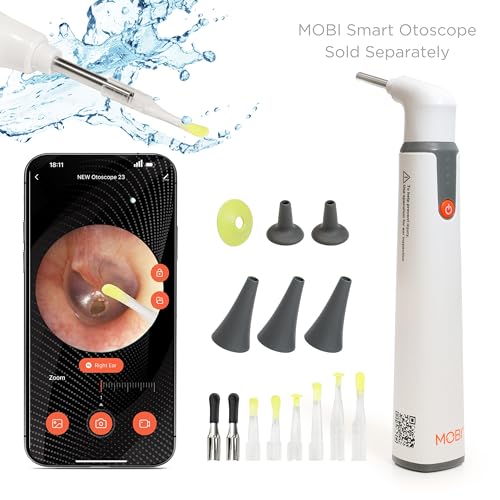 MOBI Otoscope Ear Cleaning Accessory Kit, Compatible with MOBI Smart Otoscope, Great for Earwax Removal. Includes 14 Pieces with Multi-Use Functionality