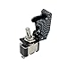 ESUPPORT 12V 20A Carbon Fiber Cover Rocker Toggle Switch SPST ON/Off Car Truck Boat 2Pin Pack of 5