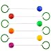Neworkg GSports Skip Ball Set: Six Jumping Toy Assorted Colors Swing Balls - Great Kids Fitness Game for Boys and Girls
