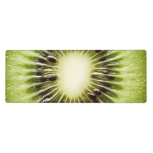 Grand tapis de souris XXL Kiwi tapis de bureau noir antidérapant 80x30