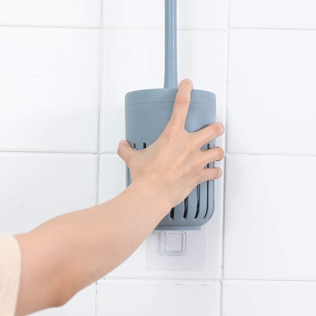 Szczotka do WC Zestaw do WC Szczotka Do WC Naścienna Bez Wiercenia Zestaw Szczotek Do WC Z Uchwytem Wentylowanym Długa Rączka Miękka Szczotka Łazienkowa Z Włosiem Uchwyt na szczotkę toaletową Szczotka