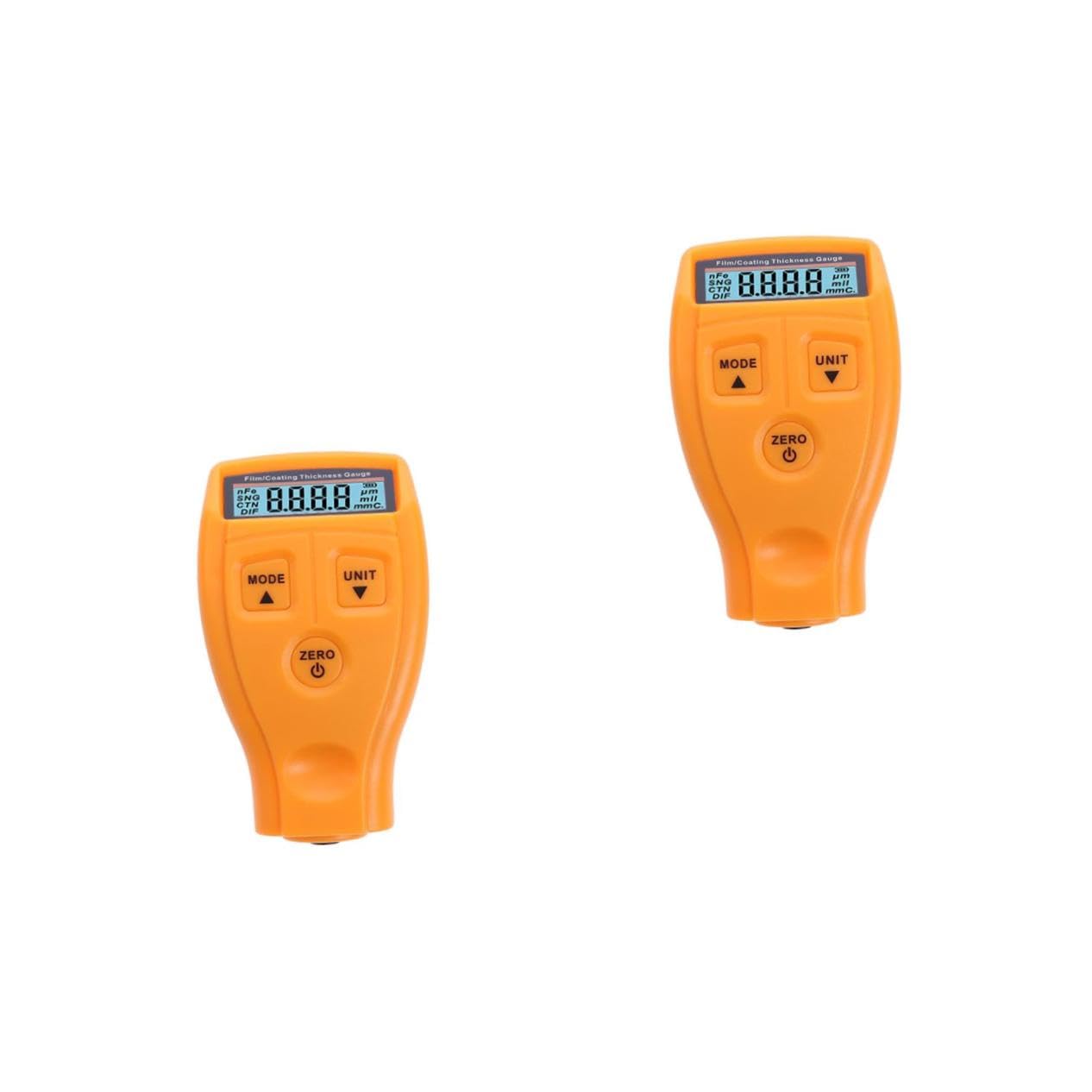 MUCKLILY 2pcs Car Digital Micrometer Car Thickness Gauge Car Thickness Micrometer Digital Thickness Gauge Thickness Gauges Car Measurement Tool for Thickness Automotive Cars Yellow