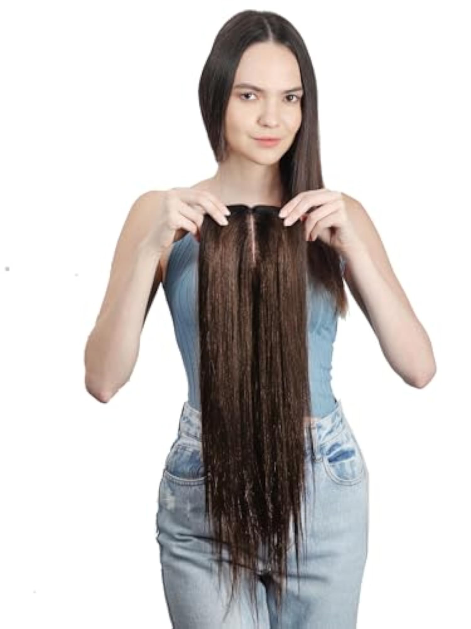 100% Human Hair Topper 4X4, Clip In Hairpiece