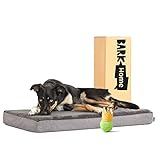 Barkbox Memory Foam Platform Dog Bed | Plush Mattress for Orthopedic Joint Relief (Medium, Grey)