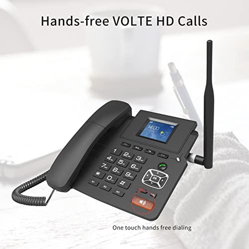 P03-4G Desktop Telefone Sem Fio 4G VOIP Phone Support 2 Contas SIP WIFI SIM Card com tela LCD Respos