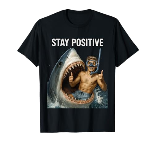 Stay Positive Shark Attack ���g�����[���A�f�U�C�� T�V���c