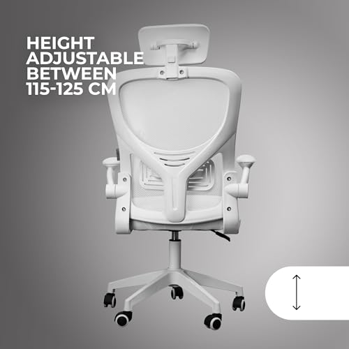 MGC-ERGOPLUS, Sedia Ergonomica Professionale, Supporto Lombare Dinamico Adattabile, Rete Traspirante, Altezza Regolabile 115 e 125cm, Braccioli Pieghevoli, Poggiatesta Regolabile, Bianco - Sedia gaming - Immagine 1