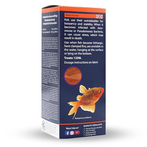NT Labs Aquarium Swimbladder Treatment, Tropical and Coldwater Aquarium Medicine, Treats Fish Buoyancy & Stability Issues, Treatment for Internal Bacterial Infections (100ml - Treats 500L) - Image 3