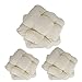 Mendler 6er-Set Sitzkissen Dublin, Stuhlkissen Kissen, 41x38x8cm - Creme