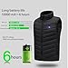 LIUHD Heated Vest,21 Areas Heating Top 3-Level Heating Settings with 4 in 1 Smart Controller Ski Heating Jacket,Black,S(Bust:102CM)