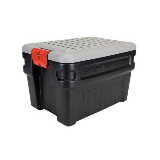 Rubbermaid 1172-04-38 24 GAL STORAGE CONTAINERBLACK WITH GRAY LID