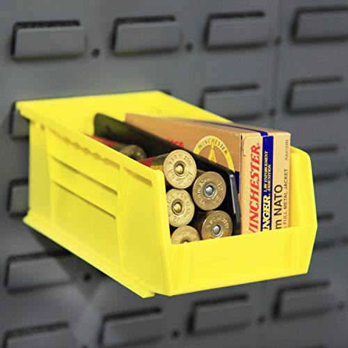 Secureit Gun Storage Small Storage Bin With Divider: Perfect To Store Spare Magazines, Ammo, And Cleaning Supplies, Resistant To Oil And Cleaning Solvents, Easy Clip To Grid Wall #TOP2