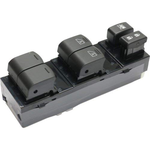 Evan Fischer Master Power Window Switch Compatible with Nissan Murano 2009-2014 Black 4-Door 14-Prong and 2-Prong Blade Male Terminals; 2 Female Connectors Replaces # DWS536, 254011AA5D