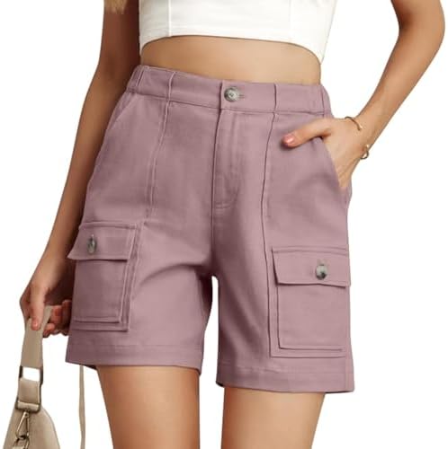 Pantaloncini Cargo Donna Estate - Vita Alta, Impermeabili | Larghi E Con Tasche
