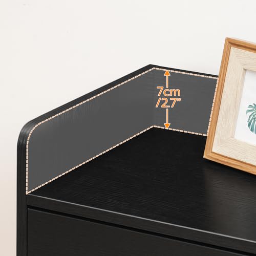HOOBRO Nightstand with Charging Station, End Table with Drawer and Opening Shelf, Side Table with USB Ports and Outlets, BedsideTable for Bedroom, Small Night Stand, Black BK18UBZ01 by HOOBRO - Used condition - Image 6