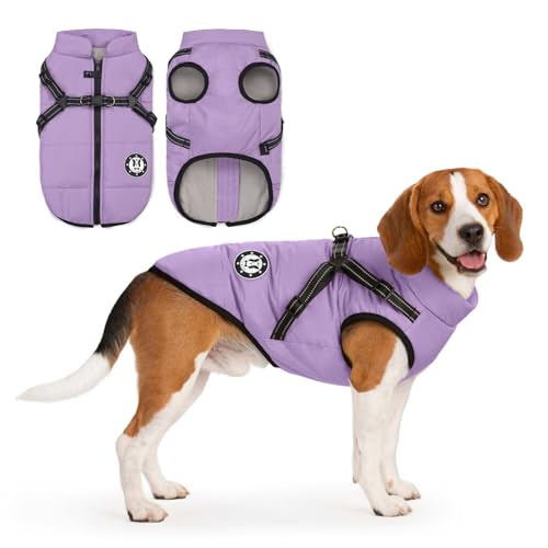 LUOWAN Cappottino Cane Taglia Piccola e Media Taglia - Cappotto Cane - Giacca Invernale Impermeabile con Imbracatura - Gilet Caldo