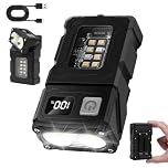 flintronic Small Torch, USB C Rechargeable Mini EDC Torch, COB Work Light with Magnetic Base and Buckle Clip, Super Bright Flashlight for Outdoors Camping, Hiking, Emergency, Workshop, Repair