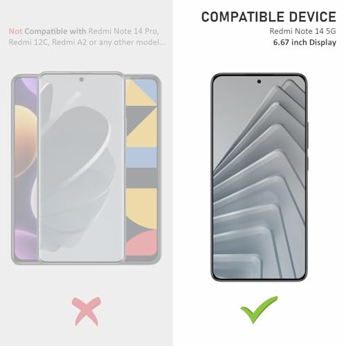 Image of Mr.Shield Top-Notch HD+ Tempered Glass Screen Protector Guard for Redmi Note 14 (6.67 Inch), 9H Hardness, Military Grade Protection, Easy Installation kit