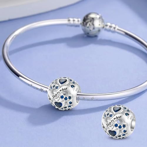 Birthstone Charms 925 Sterling Silver Charms for Bracelets and Necklaces Anniversary Birthday Christmas Women's Jewelry Gifts2