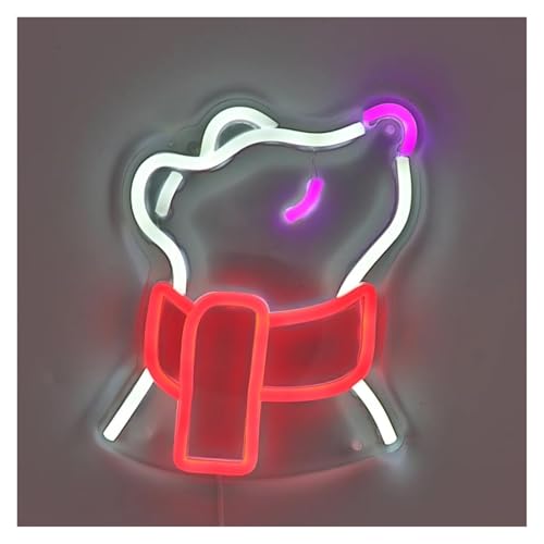 Néon Ours pour enseigne lumineuse USB variable de chambre