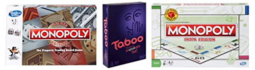 Image of Monopoly Deluxe Edition Game, Fantasy Board Game, Games & Puzzles and Up & MONOPOLY India Edition Game, Board Game & Puzzles & Hasbro Taboo Board Game, Guessing Game
