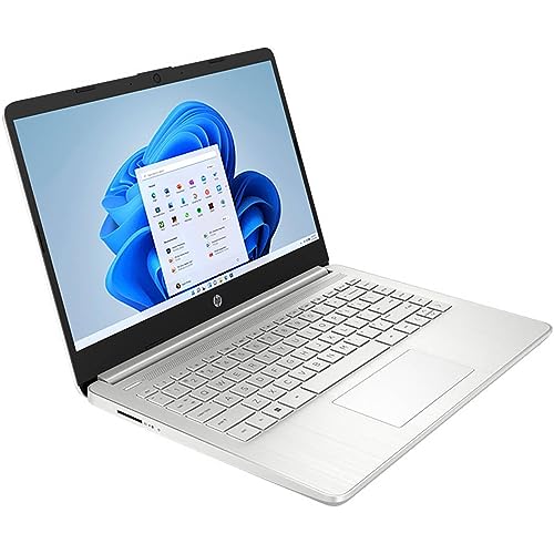 Image of HP 14 inch Laptop Computer, Intel Core i5-1135G7 up to 4.2GHz (Beat i7-1065G7), 32GB DDR4 RAM, 1TB PCIe SSD, 802.11AC WiFi, Bluetooth 4.2, Natural Silver, Windows 11 Home, BROAG Cable