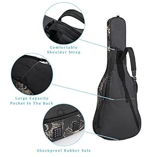 Housse de transport étanche pour guitare avec bandoulière réglable Motif pastèque, Multicolore 04, 42.9×16.9×4.7 in… - Les Beatles, Paul McCartney, John Lennon, RIngo Starr, George Harrison Housse de transport étanche pour guitare avec bandoulière réglable Motif pastèque, Multicolore 04, 42.9x16.9x4.7 in… – Image 3