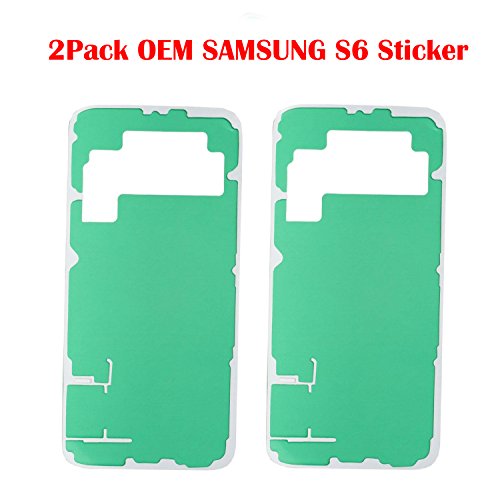 Samsung OEM Original Back Rear Cover Battery Cover Sticker Adhesive Glue Tape for Samsung Galaxy S6 G920 (All Carriers)
