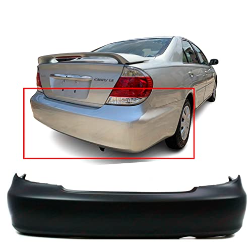 FitParts Compatible With Rear Bumper Cover 2002-2006 Toyota Camry USA Base LE SE XLE Sedan 02-06. New, Primed and Ready for Paint. TO1100203 52159AA903 2003 2004 2005