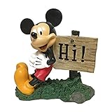 The Galway Company Disney Mickey Mouse Hi Sign, Outdoor Garden Statue, Classic Disney Collection, 8 Inches Tall, Hand-Painted, Official Disney Licensed Product