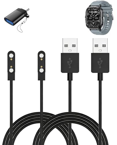 Oshmirian 2Pcs Charger Cable for HOXLRSA P110 Smartwatch