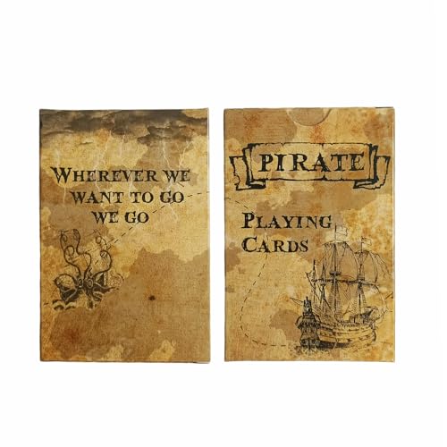 Black Lotus Pirate King Collection Playing Cards Poker Deck 54 Cards Retro Style for Entertainment