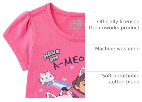 Image of DREAMWORKS GABBY'S DOLLHOUSE Birthday Girls Short Sleeve T-Shirt for Toddlers and Big Kids