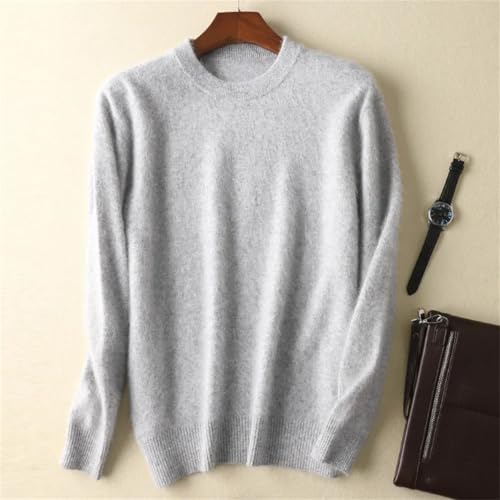 Men's Cashmere Knit Pullover Sweater Solid Color O-Neck Warm Thick Knitwear Loose Fit Large Size Jumper Winter3