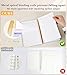 5 Subject Notebook College Ruled, A5 Hardcover Spiral Notebook with Removable Pocket Dividers Tabs, 240 Pages Lined Spiral Journal Notebook for Women, 6x8.5 Notebooks for Work School Note taking purple