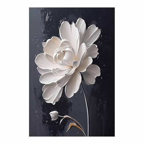 Impression sur toile intissee fleur 3D TERUEA finition premium 70x100cm