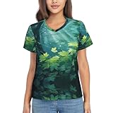 Opzioni di stile versatili: queste magliette da donna con stampa artistica digitale illustrazione sono progettate per essere versatili, adatte per essere abbinate a jeans, pantaloncini, leggings o gonne, rendendole ideali per primavera, estate e autunno