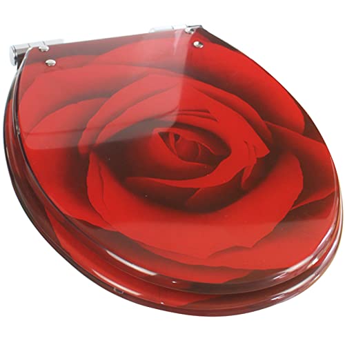 Lunette de WC qui ne claque plus abattant de toilette rouge facile à nettoyer
